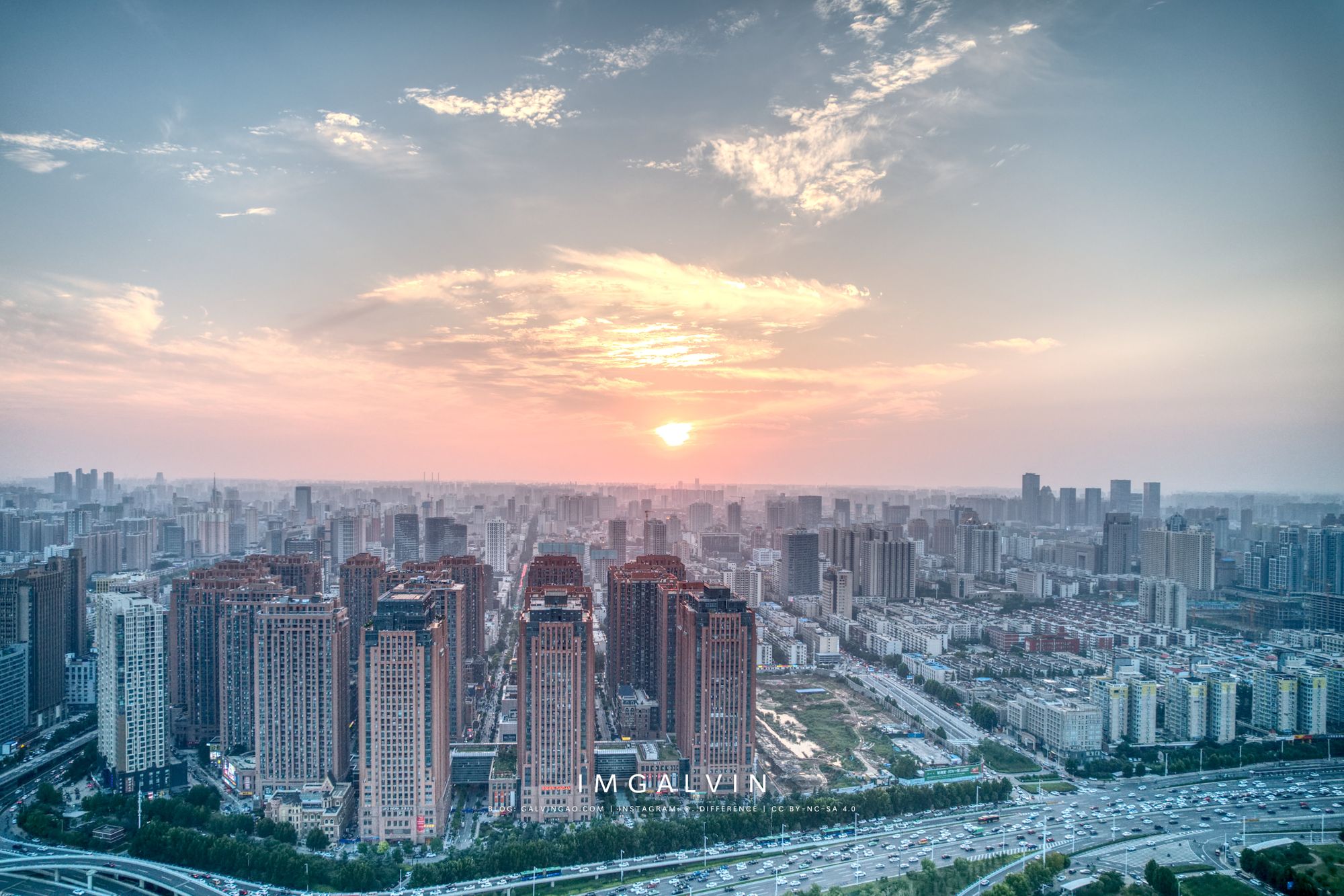 Sunset at Zhengzhou